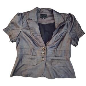 Chime Womens Black Short Sleeve Jacket Size XL Y2K Style NO BELT